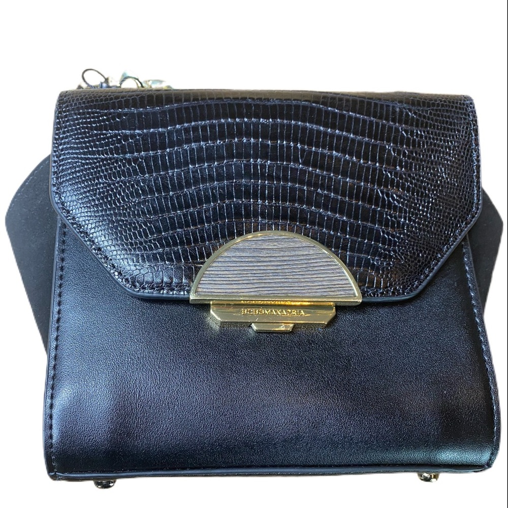 BCBGMAXAZARIA Evianna Leather/Suede Satchel